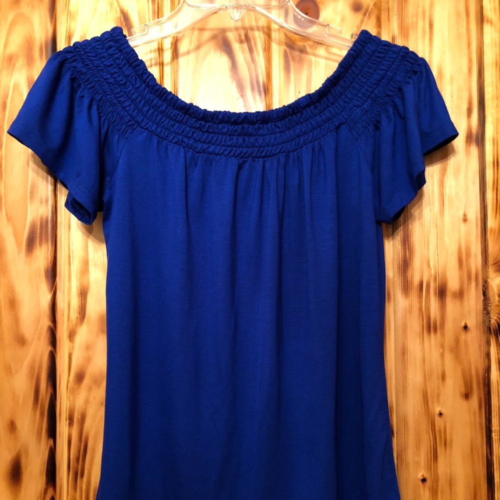Women’s Royal Blue Off Shoulder Blouse Size S